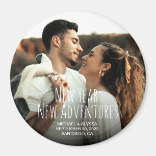 New year new adventures Photo Save the date  Magnet