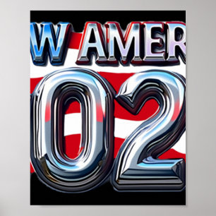 New Year New America 2025 Liquid Metal Patriot Des Poster