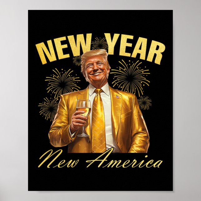 New Year New America Happy New Year Party 2025 Tru Poster (Front)