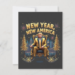 New Year New America Proud Maga Trump Inauguration Card