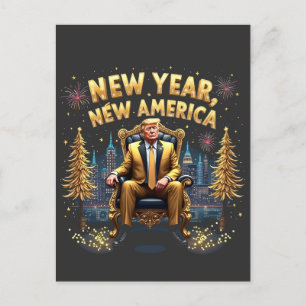 New Year New America Proud Maga Trump Inauguration Postcard