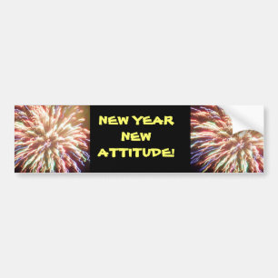 NEW YEAR, NEW ATTITUDE BUMPER STICKER