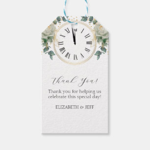 New Year New Baby Clock Baby Shower Gift Tags