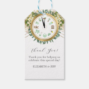 New Year New Baby Clock Baby Shower Gift Tags