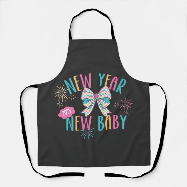 New Year New Baby Pregnancy Mum To Be  Apron (Front)