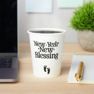 New Year New Blessings New Year Pregnant Mum  Paper Cups