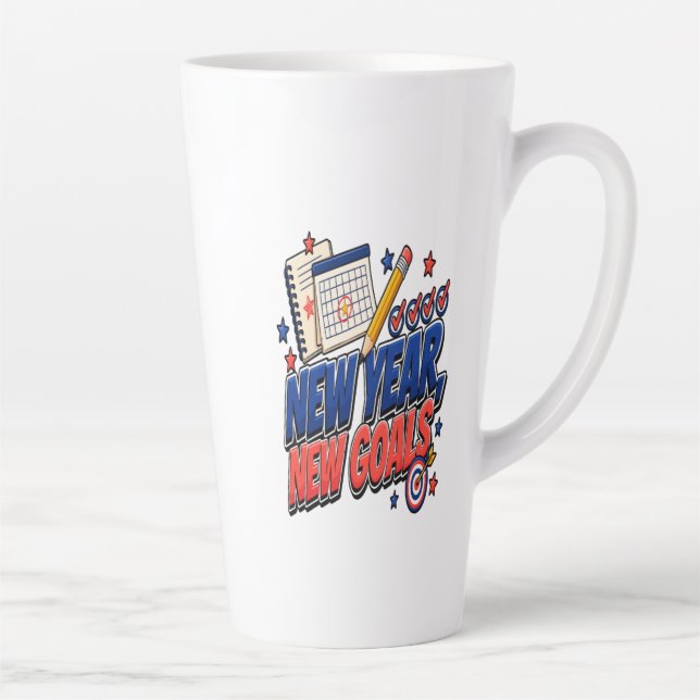 New Year, New Goals Latte Mug (Right)