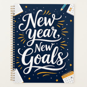 New Year, New Goals — Motivational Brush Lettering Planner