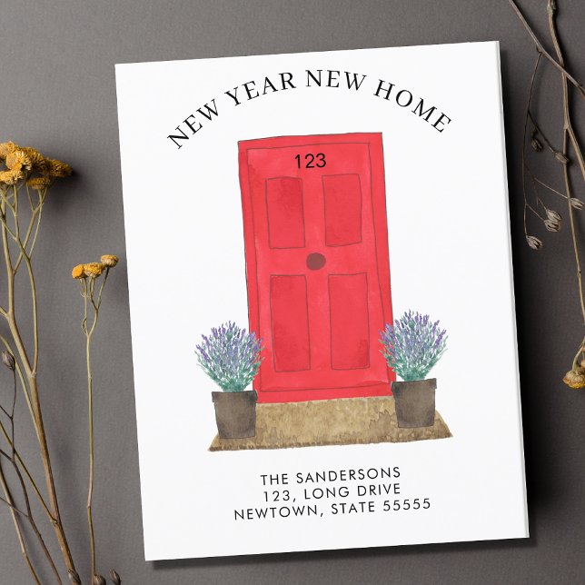 New Year New Home Moving  Announcement Postcard (Creator Uploaded)