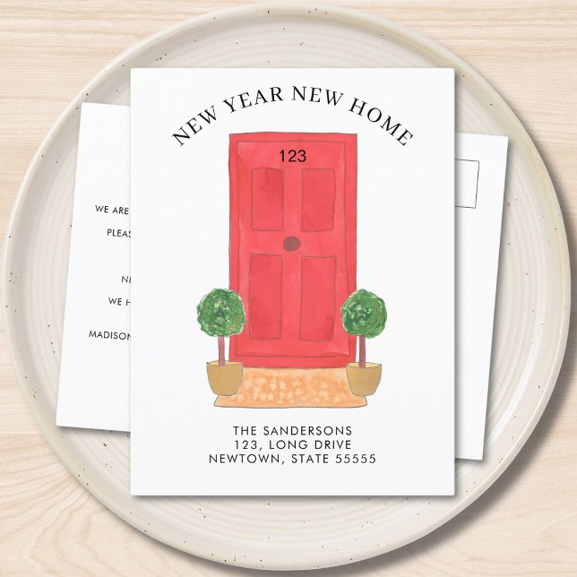 New Year New Home Moving  Announcement Postcard (Creator Uploaded)