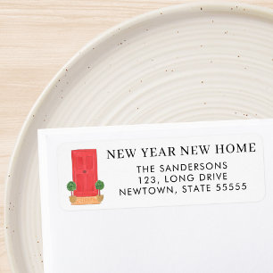 New Year New Home Return Address Label