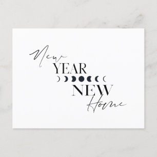 New Year New Home We've Moved Announcement Postcard