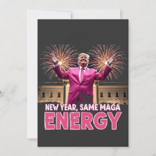 New Year New MAGA Energy Trump Inauguration Holiday Card