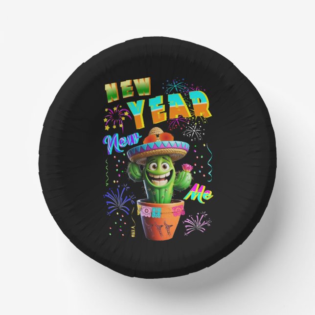 New Year New Me Paper Plate (Front)