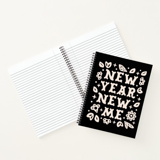 New year new me resolutions witchy black notebook (Inside)