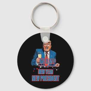 New Year New President Funny Trump 2025 Take Ameri Key Ring