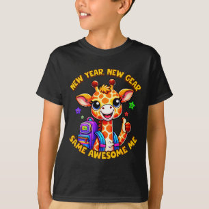 New Year New Same Awesome Me Giraffe Kids  T-Shirt
