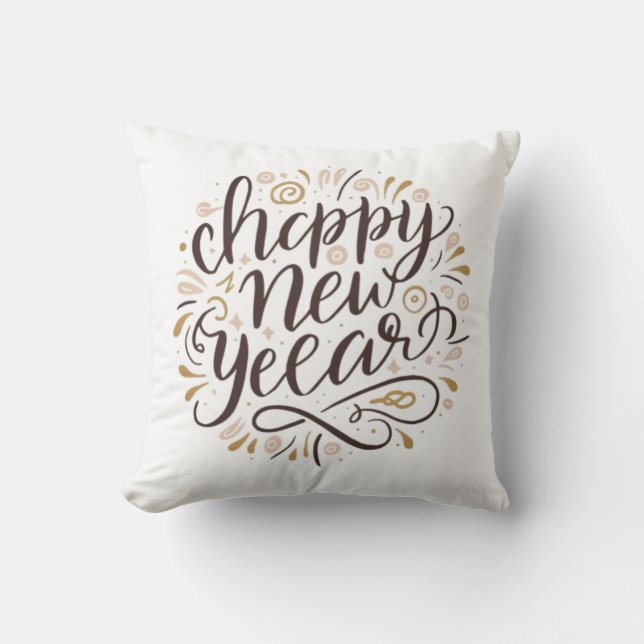 NEW YEAR New START , Happy New Years Cushion (Front)