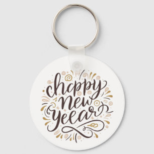 NEW YEAR New START , Happy New Years Key Ring