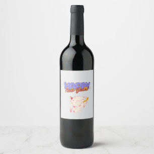 "New Year, New Vibes" Wine Label