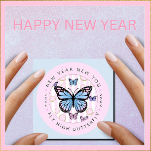 New Year New You Fly Hi Butterfly - Magnetic Card