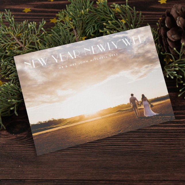 New Year Newlywed Photo Holiday Card (Creator Uploaded)