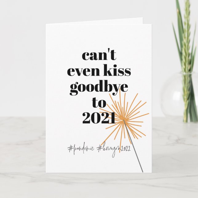 New Year No Kisses 2021 Do-Over Funny Humour  Holiday Card (Front)
