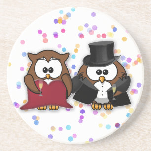 new year owl coaster