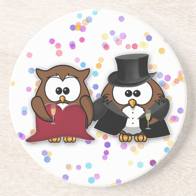 new year owl coaster (Front)