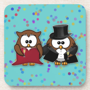 new year owl coaster