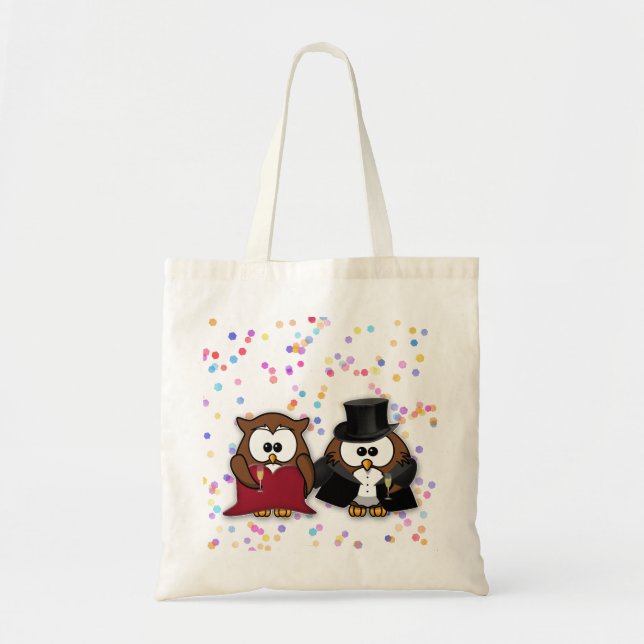 new year owl tote bag (Front)