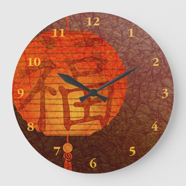 New Year Paper lantern Large Clock (Front)