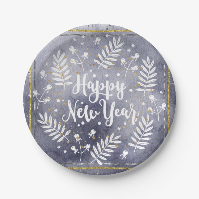 New Year Paper Plates for Party (Front)