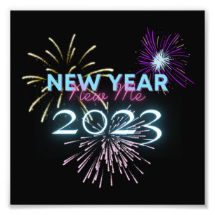 New Year Party Fireworks New Years Eve Happy New Y Photo Print