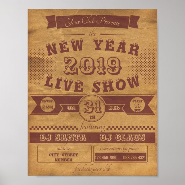 New Year Party Flyer Poster (Front)