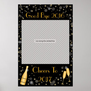 New Year Party Frame Prop for Photo Booth Poster