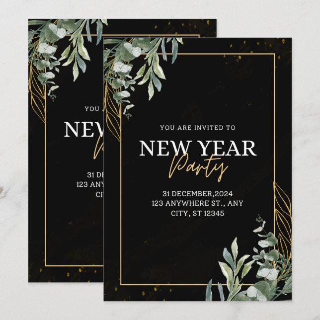 New Year Party Invitation (Front/Back)