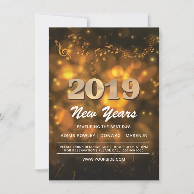 New Year Party Invitation Flyer (Front)