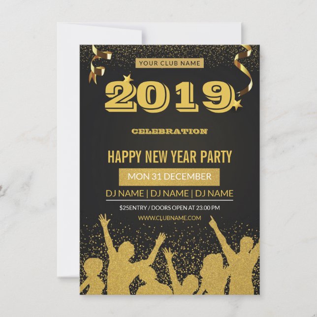 New Year Party Invitation Flyer (Front)