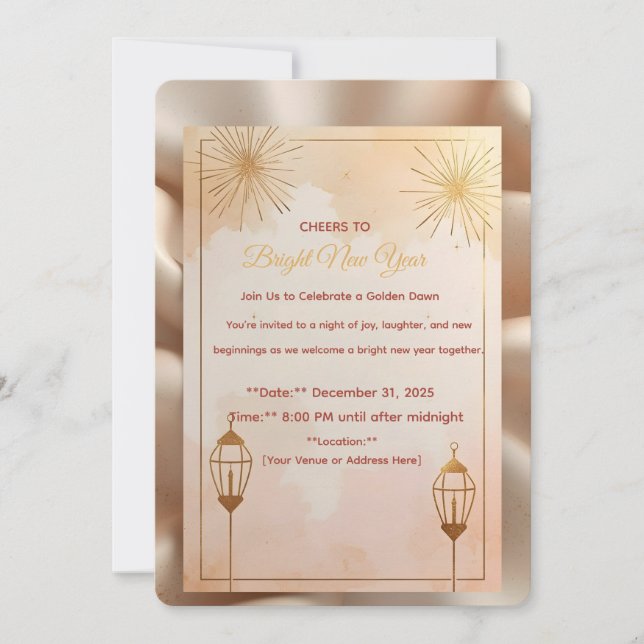 New Year Party Invitation – “Join Us to Celebrate  (Front)