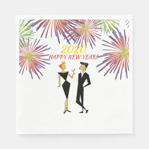 New Year Party! on a Napkin