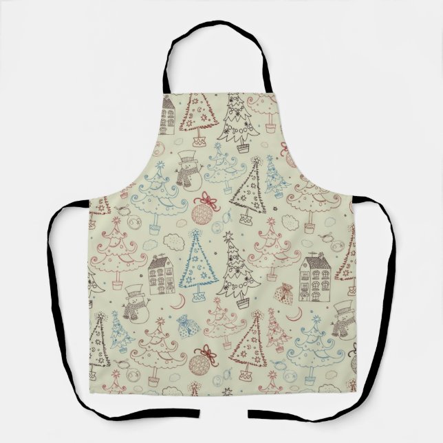 New year pattern apron (Front)