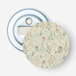 New year pattern bottle opener