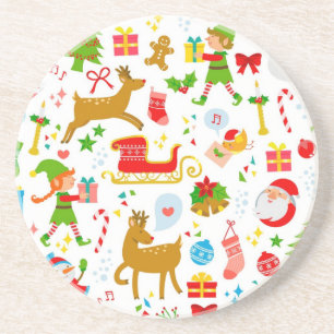New year pattern coaster