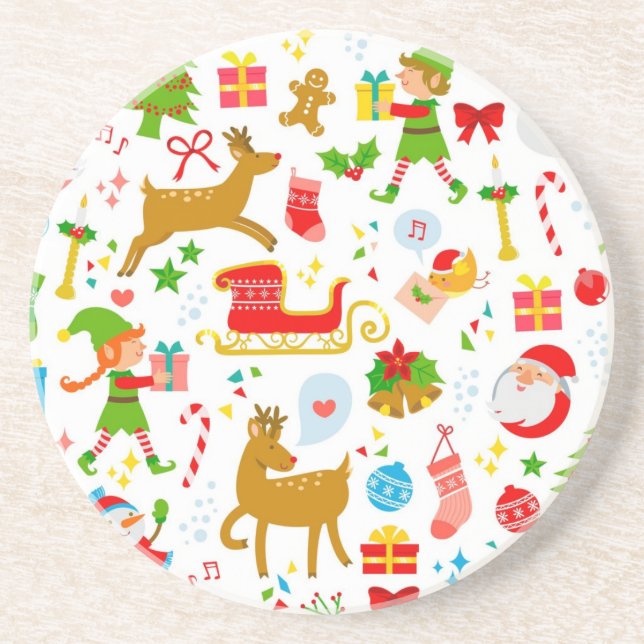 New year pattern coaster (Front)