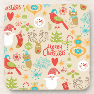 New year pattern coaster