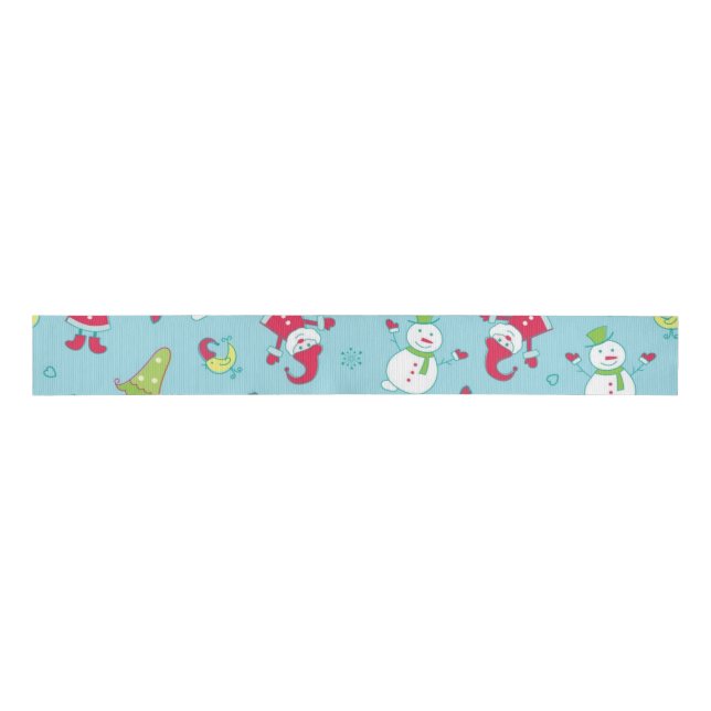 New year pattern grosgrain ribbon (Front)