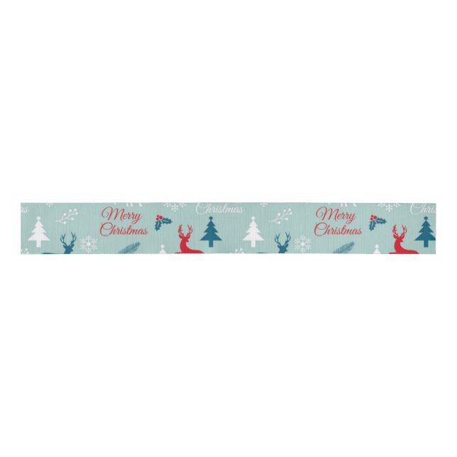 New year pattern grosgrain ribbon (Front)