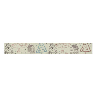 New year pattern grosgrain ribbon