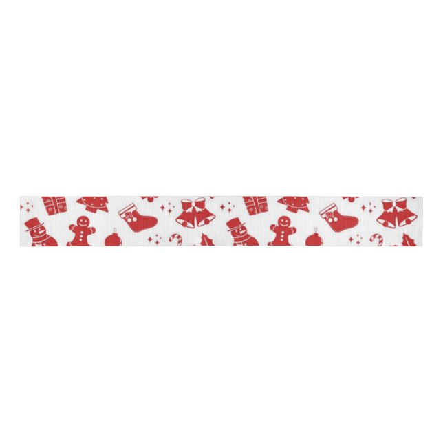 New year pattern grosgrain ribbon (Front)